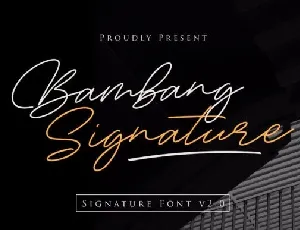 Bambang Signature font