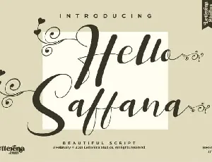 Hello Saffana Calligraphy font