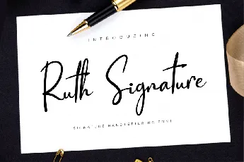 Ruth Signature font