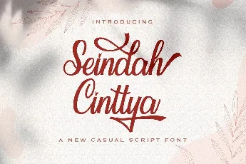 Seindah Cinttya font