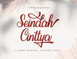 Seindah Cinttya font