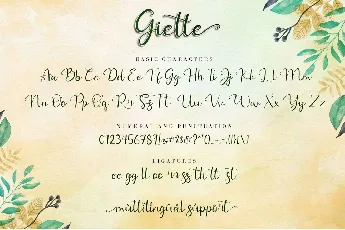 Giette Calligraphy Script font