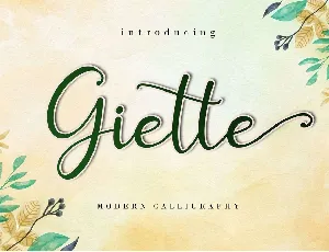 Giette Calligraphy Script font