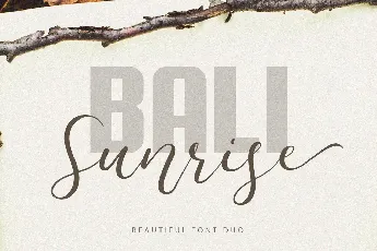 Bali Sunrise font