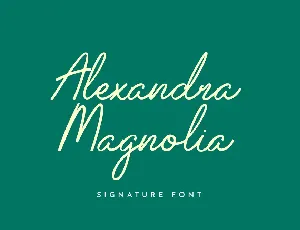 Alexandra Magnolia font