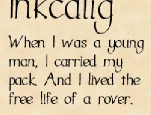 Inkcalig font