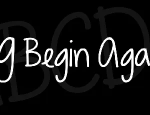 KG Begin Again font