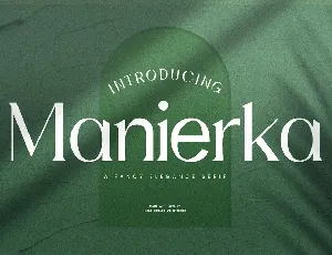 Manierka Personal Use font