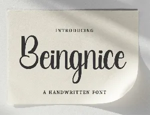 Beingnice font