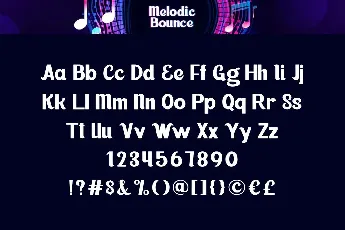 Melodic Bounce font