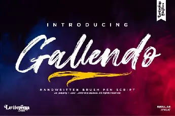 Gallendo Brush font