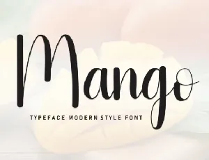 Mango Script Typeface font