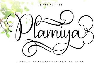 Plamiya Calligraphy Script font