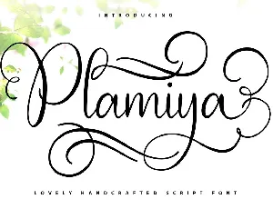 Plamiya Calligraphy Script font