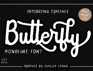 Butterfly Monoline font