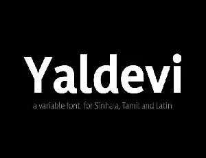 Yaldevi Family font