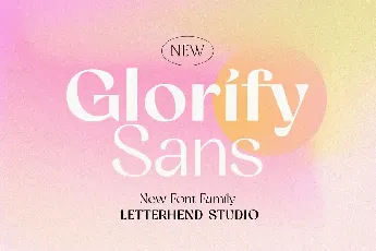 Glorify Sans font