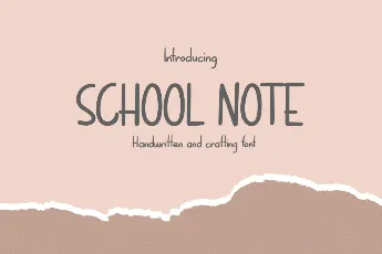 School Note font