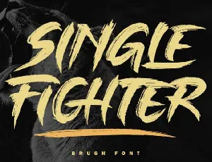 Single Fighter Brush font