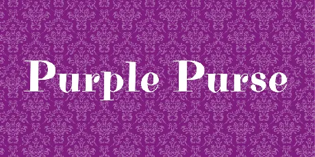 Purple Purse font