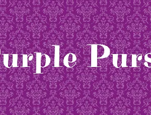 Purple Purse font