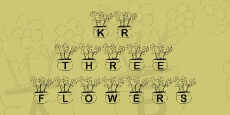 KR Three Flowers font