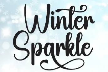 Winter Sparkle Script font