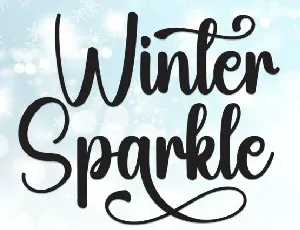 Winter Sparkle Script font