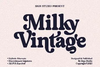 Milky Vintage font