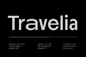 Travelia Family font