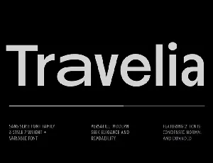 Travelia Family font