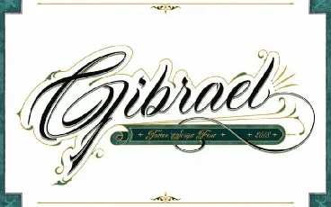 Gibrael Calligraphy font