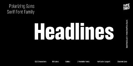 Headlines font