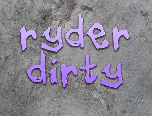 ryder dirty font