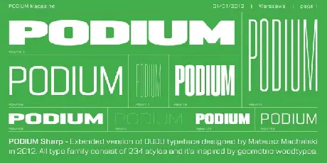 PODIUM Sharp Family font