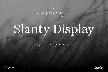 Slanty Display font