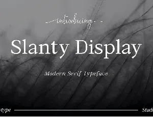Slanty Display font