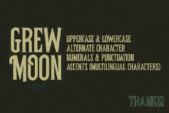 Grewmoon Vintage font