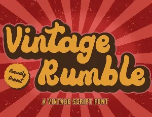 Vintage Rumble font