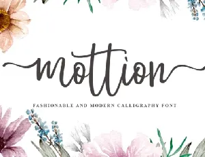 Mottion Modern Calligraphy font