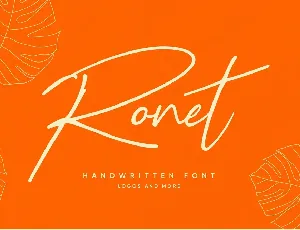 Ronet DEMO font