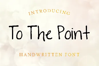 To The Point font