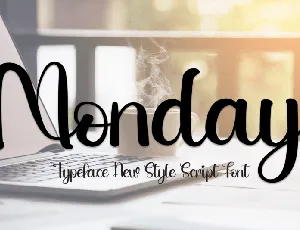 Monday Script Typeface font