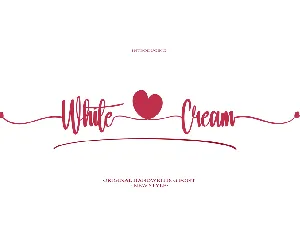 White Cream font