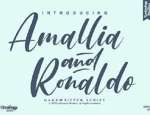 Amallia and Ronaldo Script font