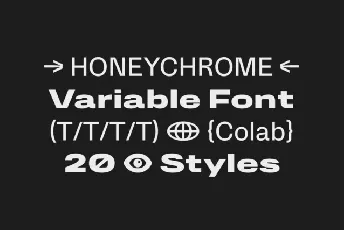 HoneyChrome Family font