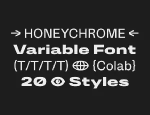 HoneyChrome Family font