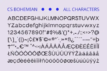 CS Bohemian font