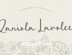 Zaniola Lavolce font