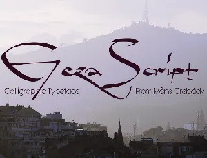 Geza Script PERSONAL USE ONLY font